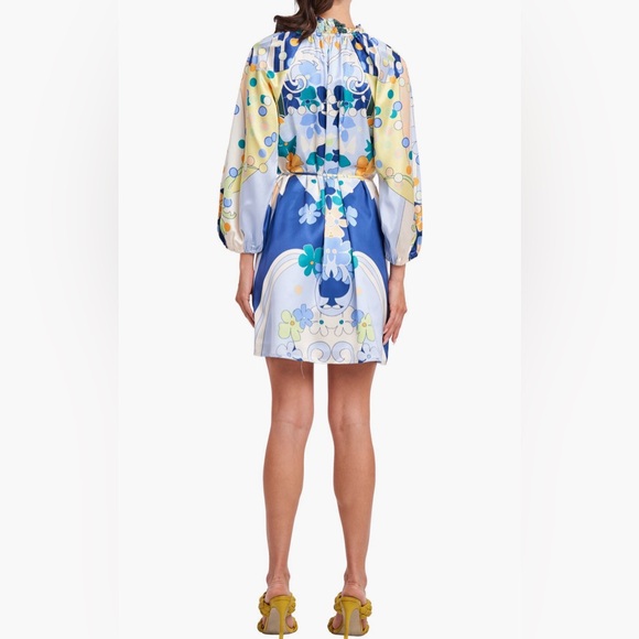 CIEBON Drea Floral Print Long Sleeve Minidress Medium - Picture 3 of 12